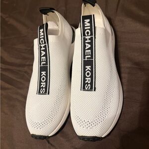 Michael Kors White Slip-On Sneakers